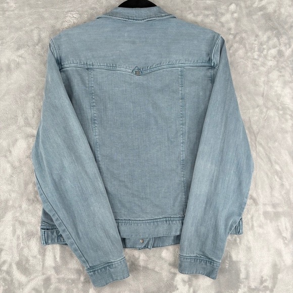 Liverpool Denim Jacket Bluestone Light Wash Button Front Women Long Sleeve Large - Picture 2 of 16